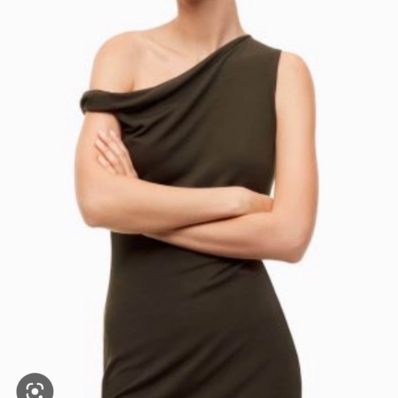 Aritzia Babaton Gabbard Stretch Jersey One Shoulder Dress - Picture 3 of 4